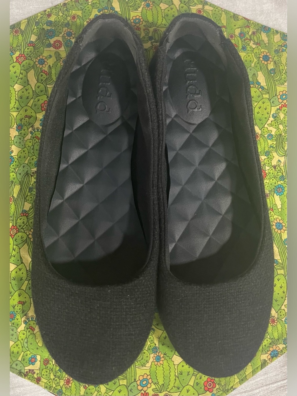 Mudd Black Knit Cushioned Ballet Flats Slip On Shoes Women’s Size 9.5 M